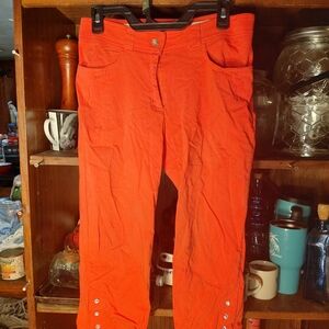 Vibrant Orange Women's Capris